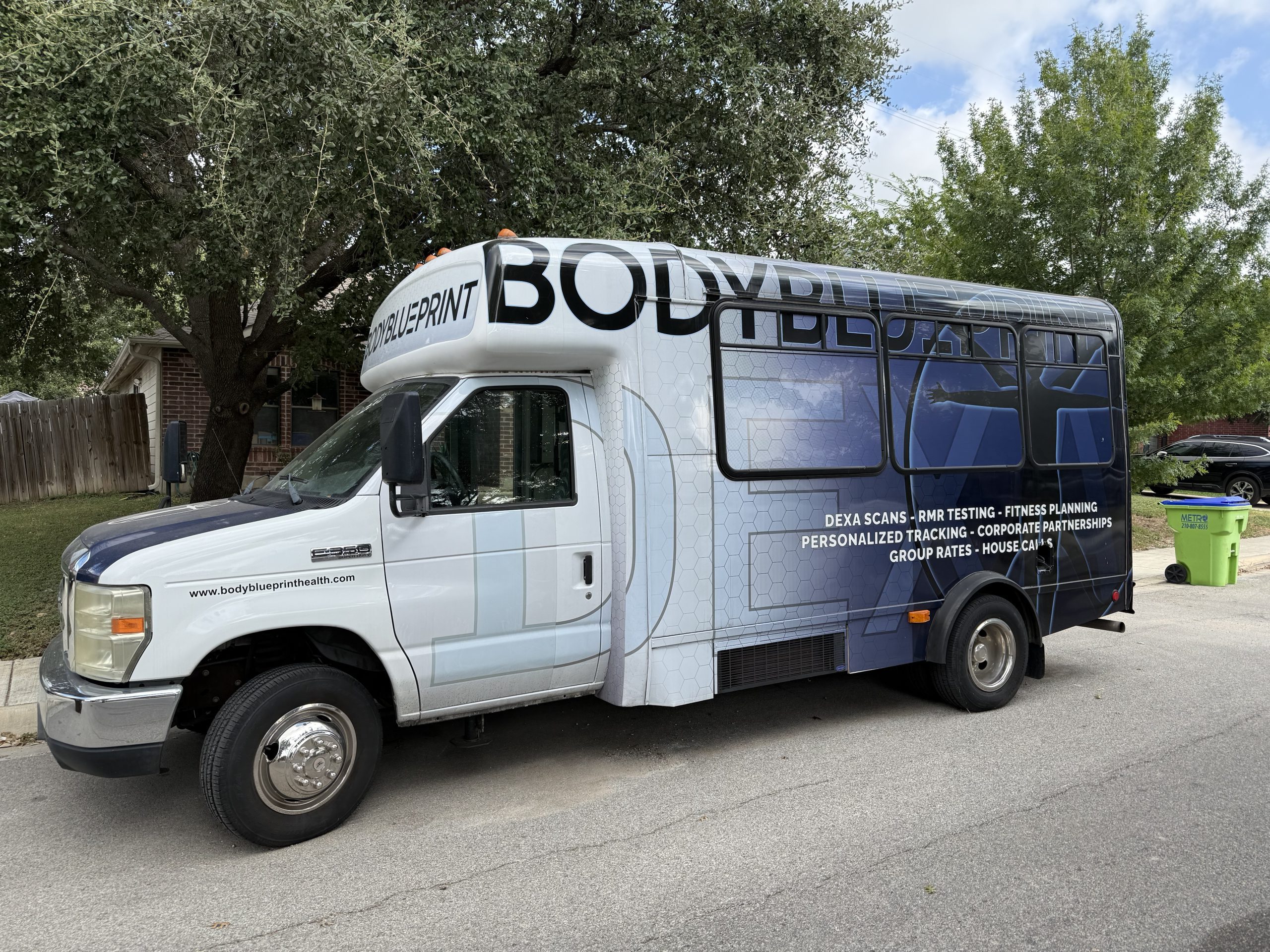 BodyBlueprint Health mobile DEXA bus exterior