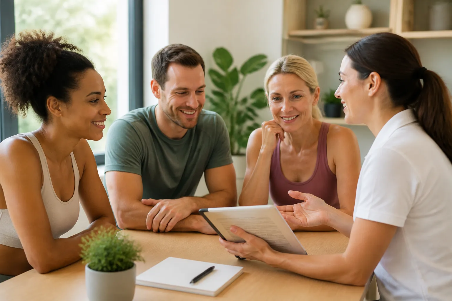 Group Reviewing Wellness Results